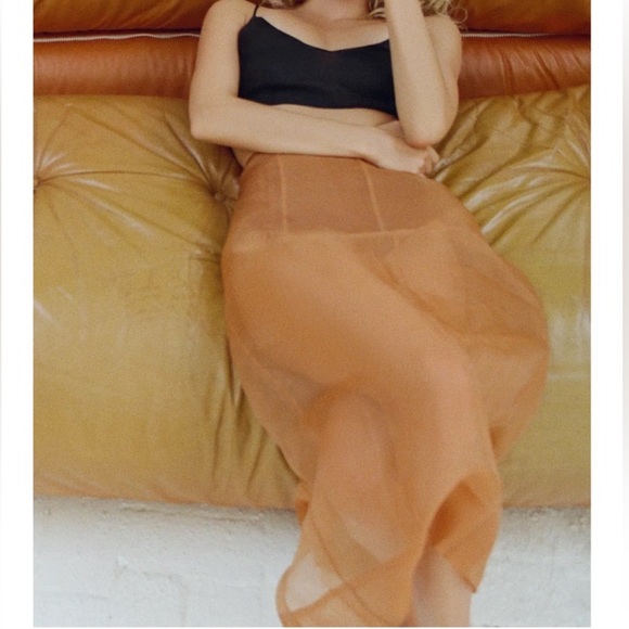 ZARA ORGANZA TOP SIZE M & MIDI SKIRT SIZE L - Picture 13 of 15